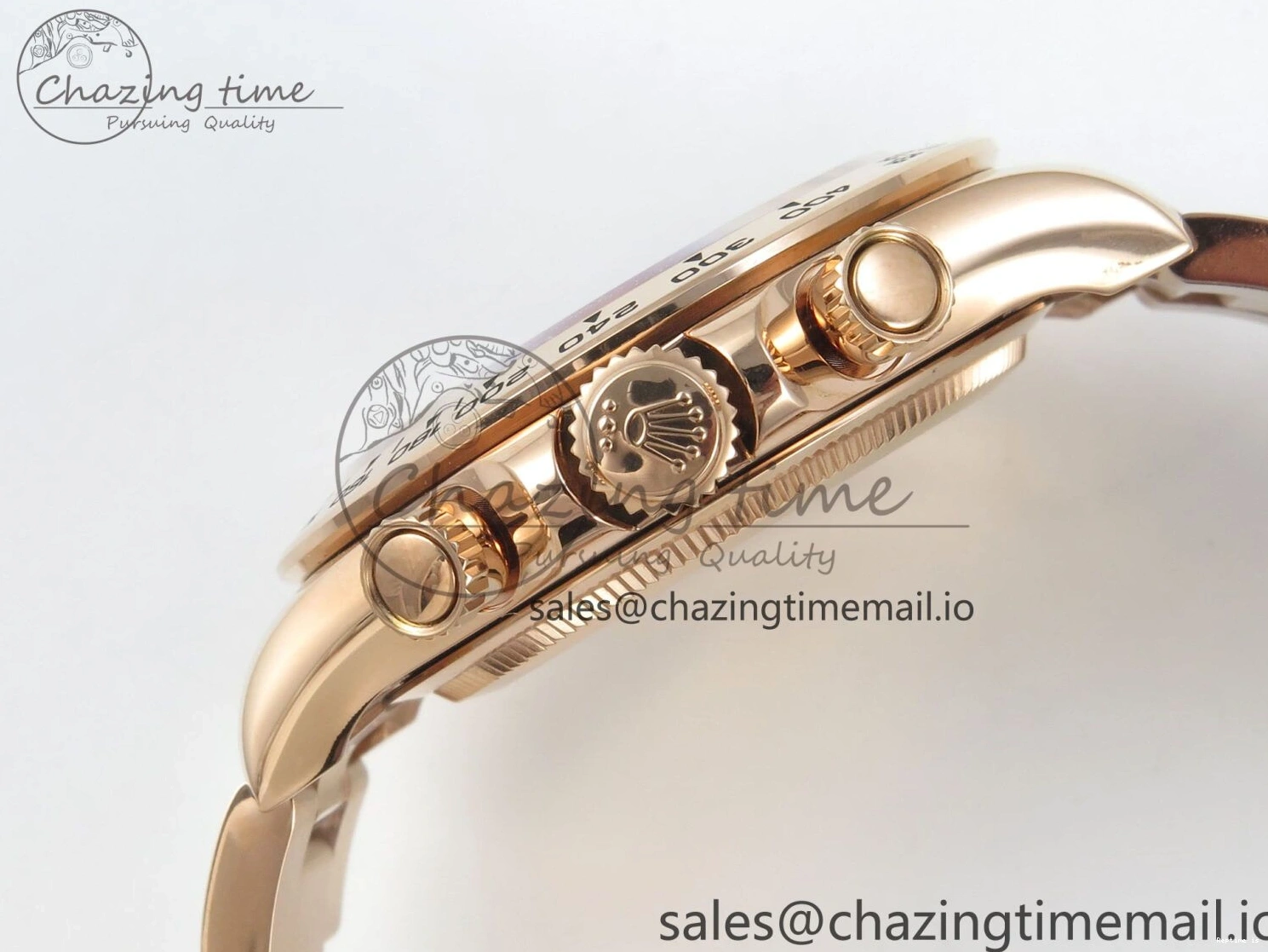 1227 TechFriendly Daytona 126505 RG QF 1:1 Best Edition RG Black Dial Crystal Markers On RG Bracelet SH4131 V6 (Gain Weight) 303